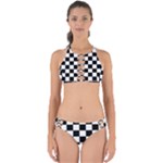 Chess Board Background Design Perfectly Cut Out Bikini Set