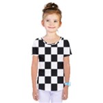 Chess Board Background Design Kids  One Piece T-Shirt