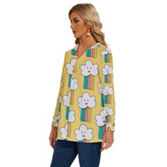 Long Sleeve Drawstring Hooded Top 