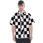Chess Board Background Design Men s Short Sleeve Shirt