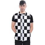 Chess Board Background Design Men s Puffer Vest