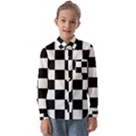 Chess Board Background Design Kids  Long Sleeve Shirt