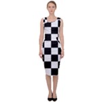 Chess Board Background Design Sleeveless Pencil Dress