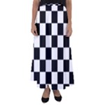 Chess Board Background Design Flared Maxi Skirt