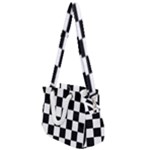 Chess Board Background Design Rope Handles Shoulder Strap Bag