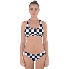Chess Board Background Design Cross Back Hipster Bikini Set from ArtsNow.com