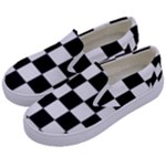 Chess Board Background Design Kids  Canvas Slip Ons