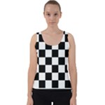 Chess Board Background Design Velvet Tank Top