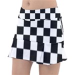Chess Board Background Design Classic Tennis Skirt
