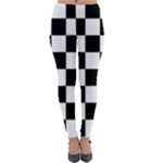 Chess Board Background Design Lightweight Velour Leggings