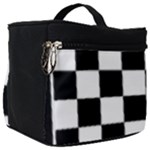Chess Board Background Design Make Up Travel Bag (Big)