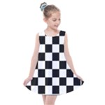 Chess Board Background Design Kids  Summer Dress