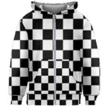 Chess Board Background Design Kids  Zipper Hoodie Without Drawstring