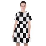 Chess Board Background Design Sailor Dress