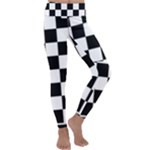 Chess Board Background Design Kids  Lightweight Velour Classic Yoga Leggings