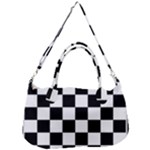 Chess Board Background Design Removable Strap Handbag