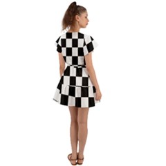 Flutter Sleeve Wrap Dress 