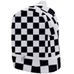 Chess Board Background Design Zip Bottom Backpack