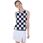 Chess Board Background Design Women s Sleeveless Sports Top
