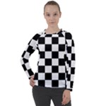 Chess Board Background Design Women s Long Sleeve Raglan T-Shirt