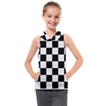 Chess Board Background Design Kids  Sleeveless Hoodie