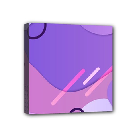 Hand Drawn Abstract Organic Shapes Background Mini Canvas 4  x 4  (Stretched) from ArtsNow.com