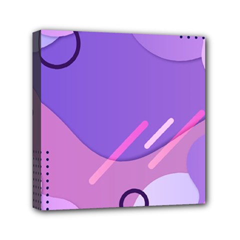 Hand Drawn Abstract Organic Shapes Background Mini Canvas 6  x 6  (Stretched) from ArtsNow.com