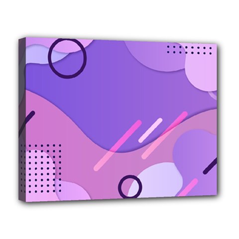 Hand Drawn Abstract Organic Shapes Background Canvas 14  x 11  (Stretched) from ArtsNow.com