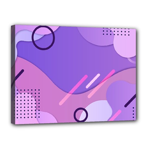 Hand Drawn Abstract Organic Shapes Background Canvas 16  x 12  (Stretched) from ArtsNow.com