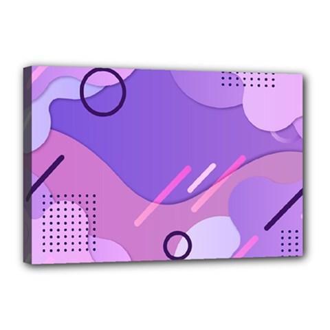 Hand Drawn Abstract Organic Shapes Background Canvas 18  x 12  (Stretched) from ArtsNow.com