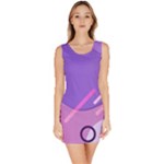 Hand Drawn Abstract Organic Shapes Background Bodycon Dress
