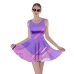 Hand Drawn Abstract Organic Shapes Background Skater Dress
