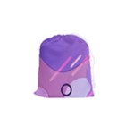Hand Drawn Abstract Organic Shapes Background Drawstring Pouch (Small)