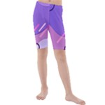 Hand Drawn Abstract Organic Shapes Background Kids  Mid Length Swim Shorts