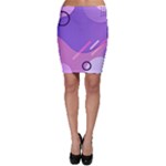 Hand Drawn Abstract Organic Shapes Background Bodycon Skirt