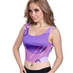Hand Drawn Abstract Organic Shapes Background Crop Top