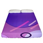 Hand Drawn Abstract Organic Shapes Background Fitted Sheet (Queen Size)
