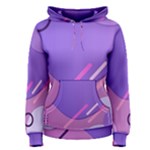 Hand Drawn Abstract Organic Shapes Background Women s Pullover Hoodie