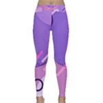 Hand Drawn Abstract Organic Shapes Background Classic Yoga Leggings