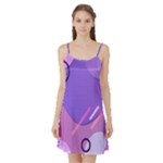 Hand Drawn Abstract Organic Shapes Background Satin Night Slip