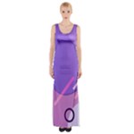Hand Drawn Abstract Organic Shapes Background Thigh Split Maxi Dress