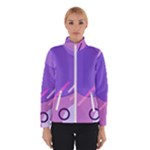 Hand Drawn Abstract Organic Shapes Background Women s Bomber Jacket