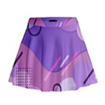 Hand Drawn Abstract Organic Shapes Background Mini Flare Skirt