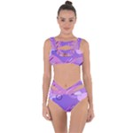 Hand Drawn Abstract Organic Shapes Background Bandaged Up Bikini Set 