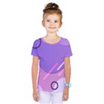 Hand Drawn Abstract Organic Shapes Background Kids  One Piece T-Shirt