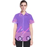 Hand Drawn Abstract Organic Shapes Background Women s Short Sleeve Shirt