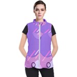 Hand Drawn Abstract Organic Shapes Background Women s Puffer Vest