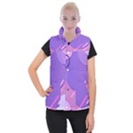 Hand Drawn Abstract Organic Shapes Background Women s Button Up Vest