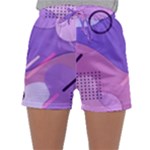 Hand Drawn Abstract Organic Shapes Background Sleepwear Shorts