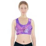 Hand Drawn Abstract Organic Shapes Background Sports Bra With Pocket